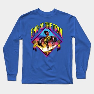 Native American End of The Trail 80's Style Colours Long Sleeve T-Shirt